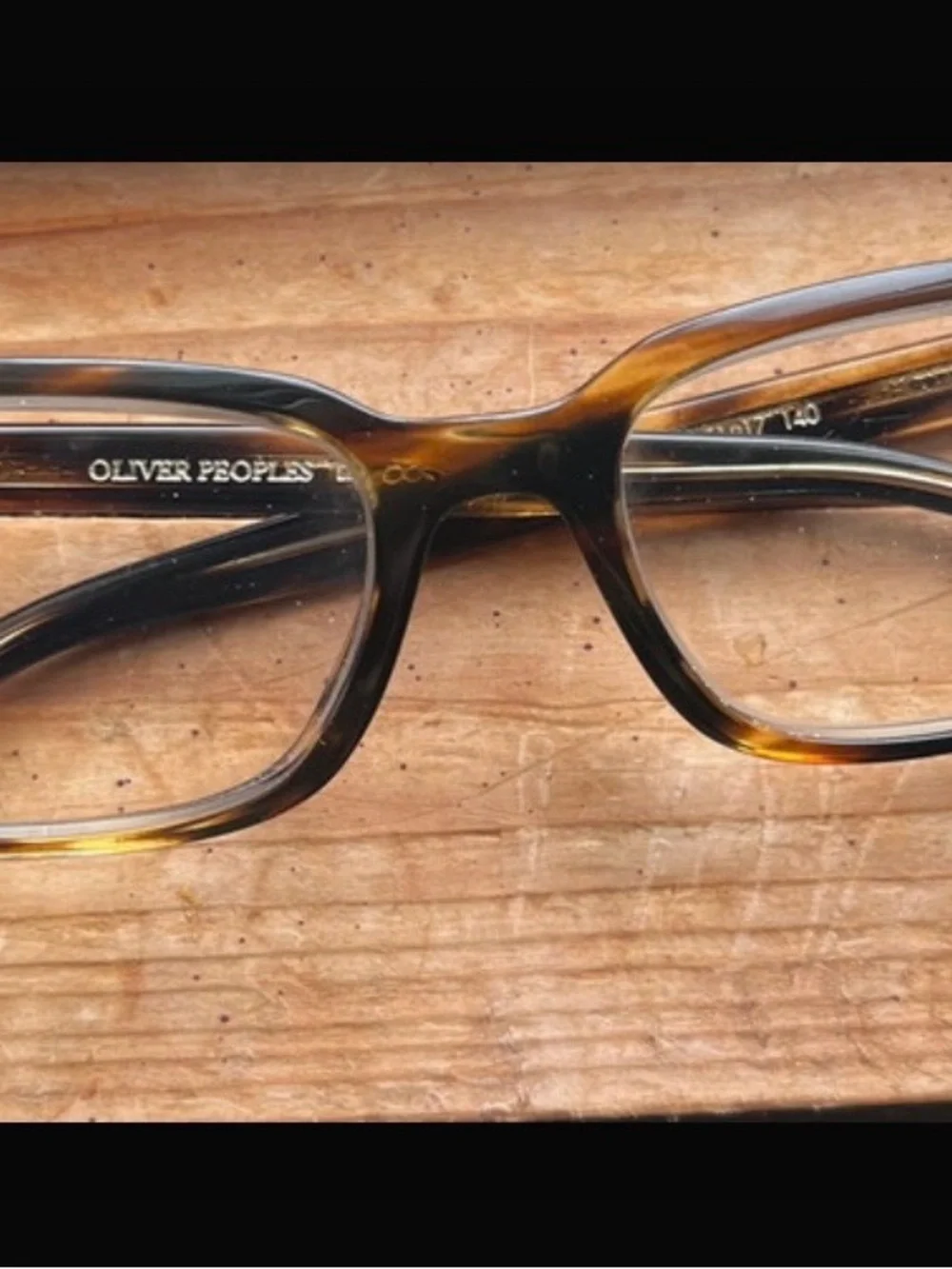 Oliver Peoples Men’s Tortoise Shell Acetate Glasses - Brown/Amber